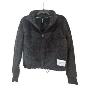 Calvin Klein Women's Black Teddy Jacket